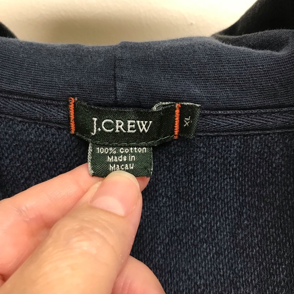 Men’s J Crew 100% Cotton Zip Up Hoodie - Picture 2 of 7